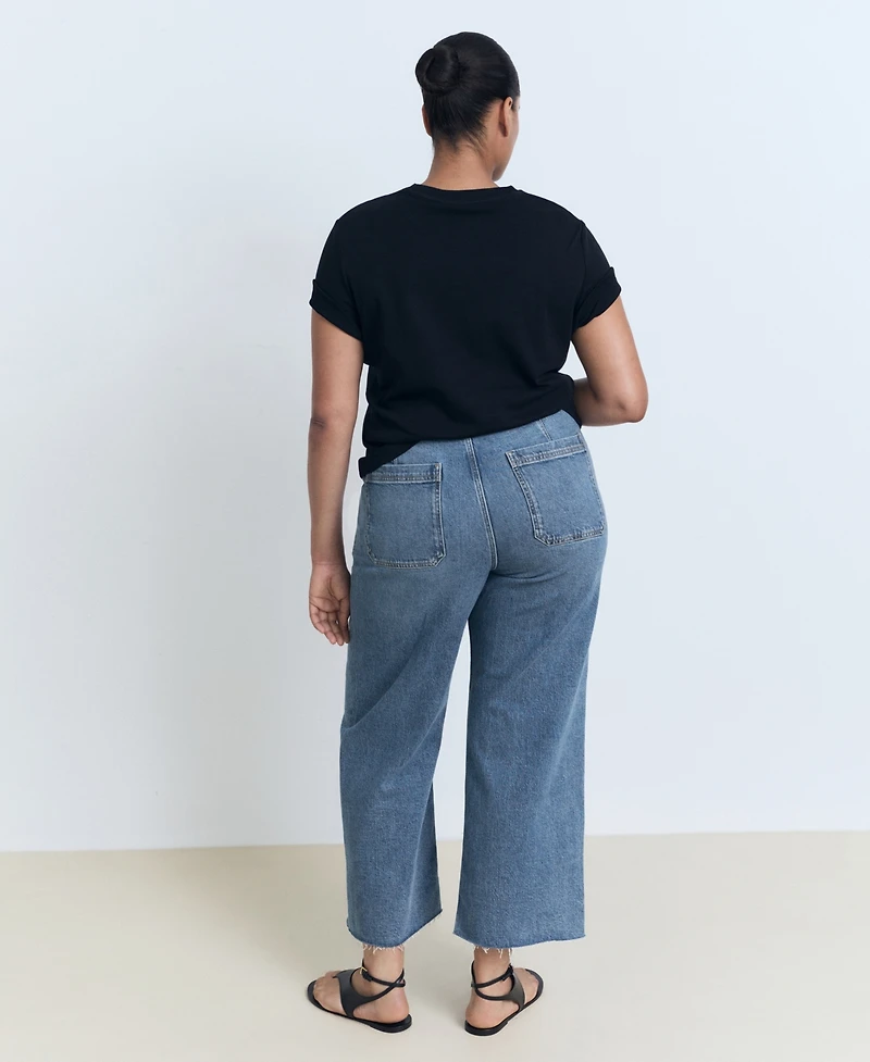 Mango Women's Catherin Culotte High-Rise Jeans