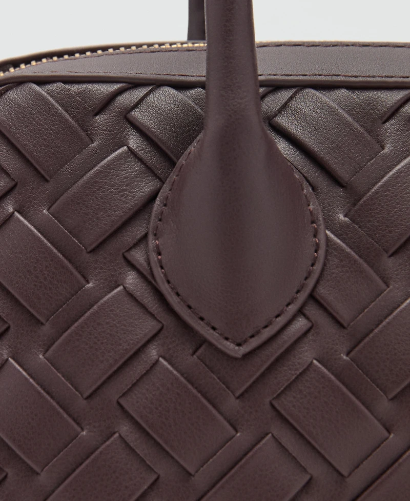 Mango Women's Braided Bowling Bag