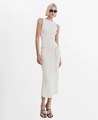 Mango Women's Belt Knit Dress