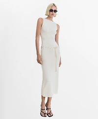 Mango Women's Belt Knit Dress