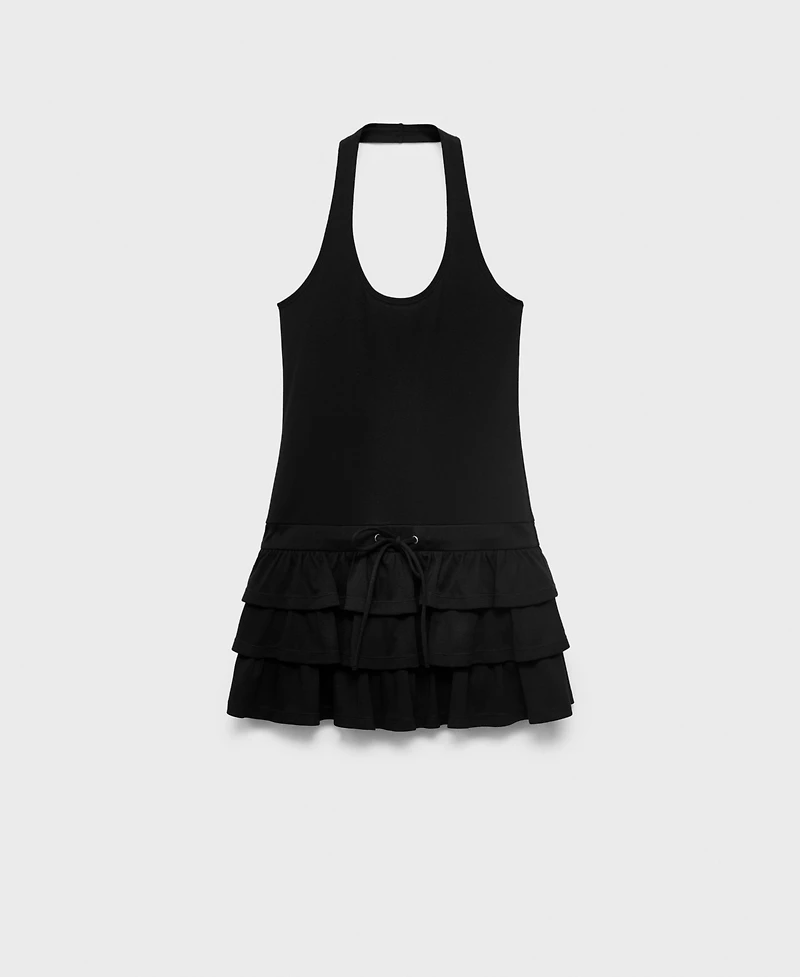 Mango Women's Short Ruffled Dress