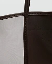 Mango Women's Semi-Transparent Shopper Bag