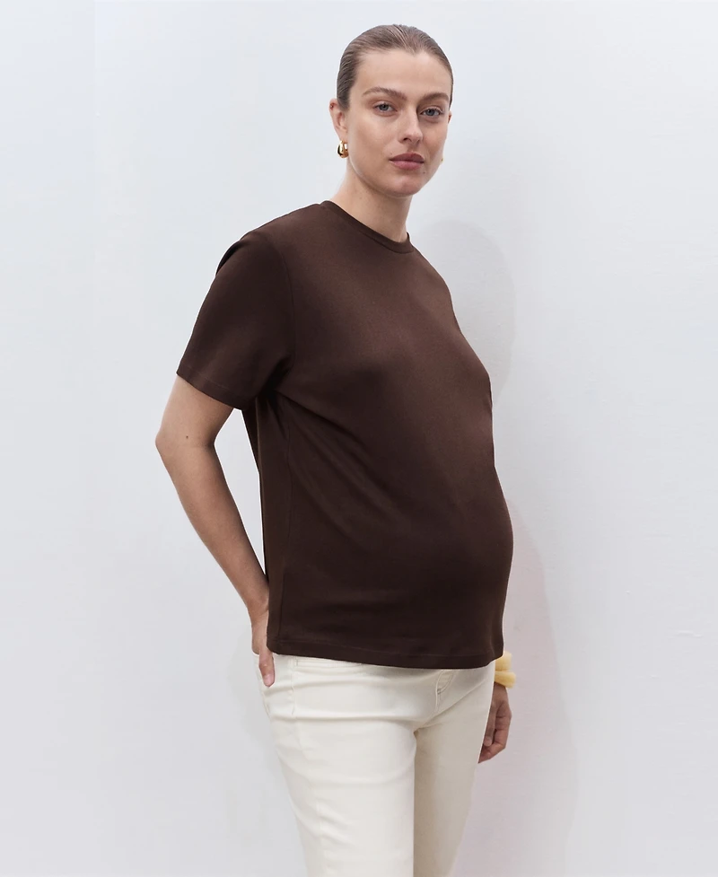 Mango Women's Maternity Flared Cropped Jeans