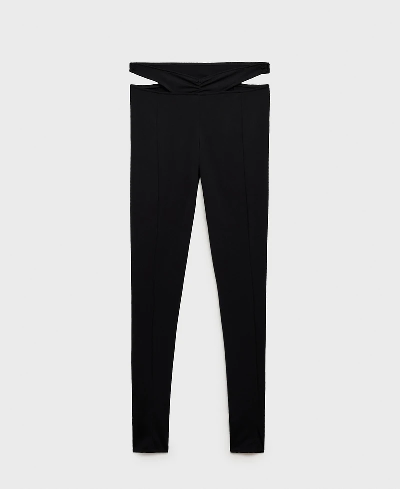 Mango Women's Cut-Out Waist Leggings