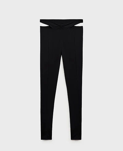 Mango Women's Cut-Out Waist Leggings