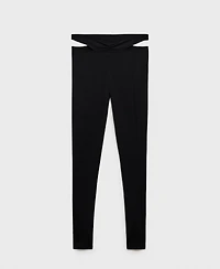 Mango Women's Cut-Out Waist Leggings