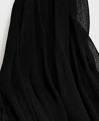 Mango Women's Crossed Neckline Long Semi-Transparent Dress