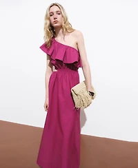 Mango Women's Asymmetrical Cut-Out Dress