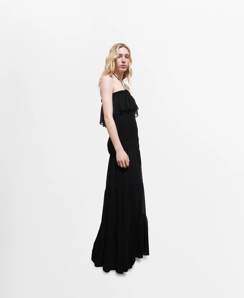 Mango Women's Ruffled Maxi Dress