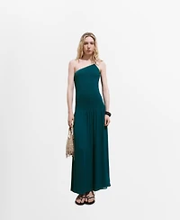 Mango Women's Gathered Body Asymmetrical Dress