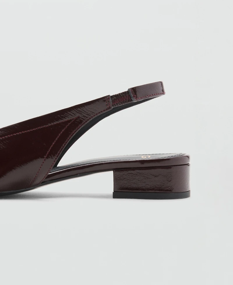 Mango Women's Block Heel Leather Shoes