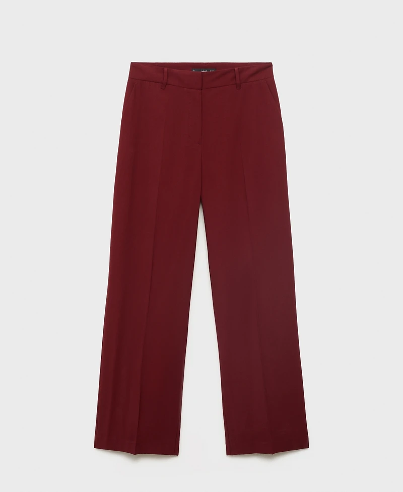 Mango Women's Straight Mid-Rise Pants