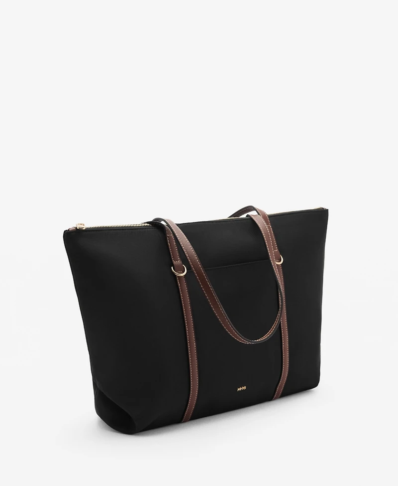 Mango Women's Double Handle Shopper Bag