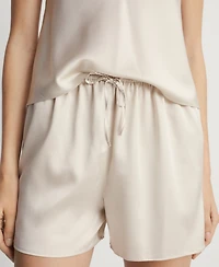 Mango Women's Silk Pajama Shorts