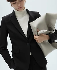 Mango Women's Fitted Suit Jacket