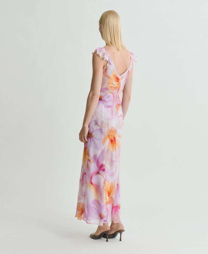 Mango Women's Ruffle Detail Floral Dress