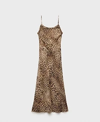 Mango Women's Animal Print Midi Dress