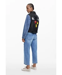 Desigual Women's Waxed Mickey denim jacket