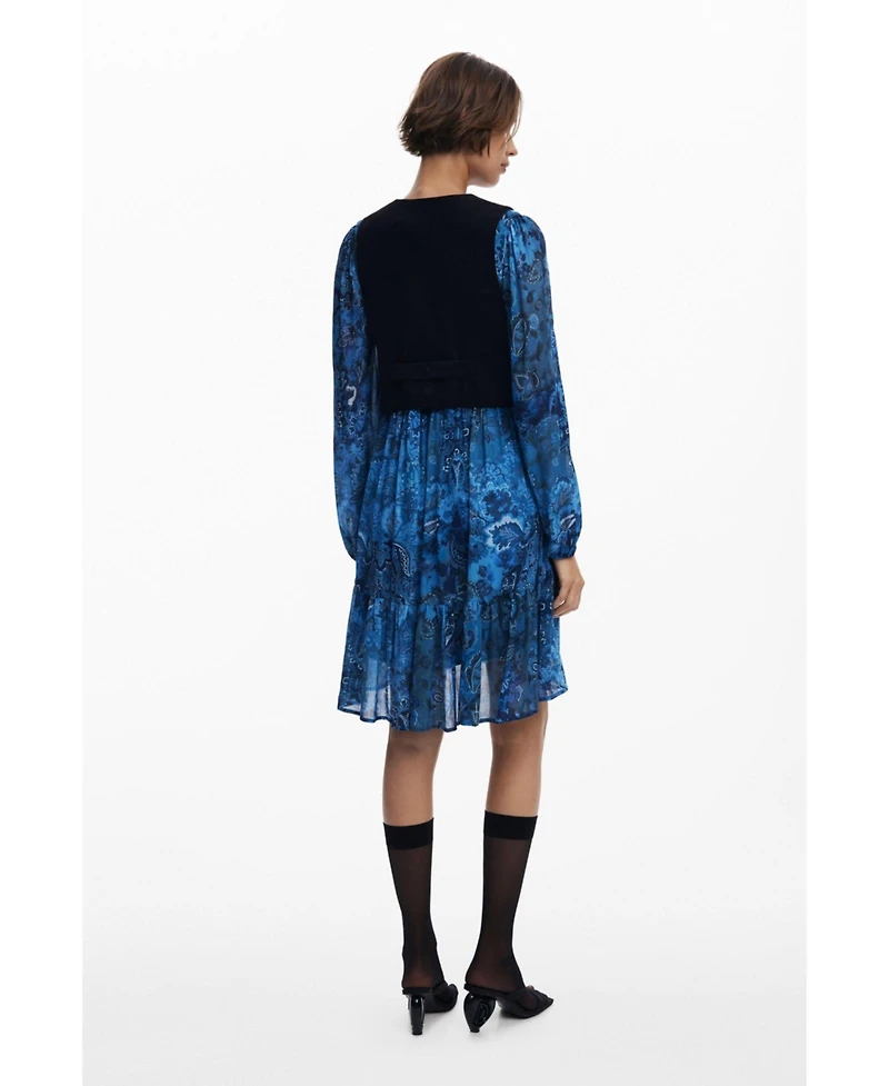 Desigual Women's 2-in-1 vest dress