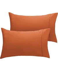 Queen 2PC Ultra Soft Silky Solid Performance Pillowcase Set