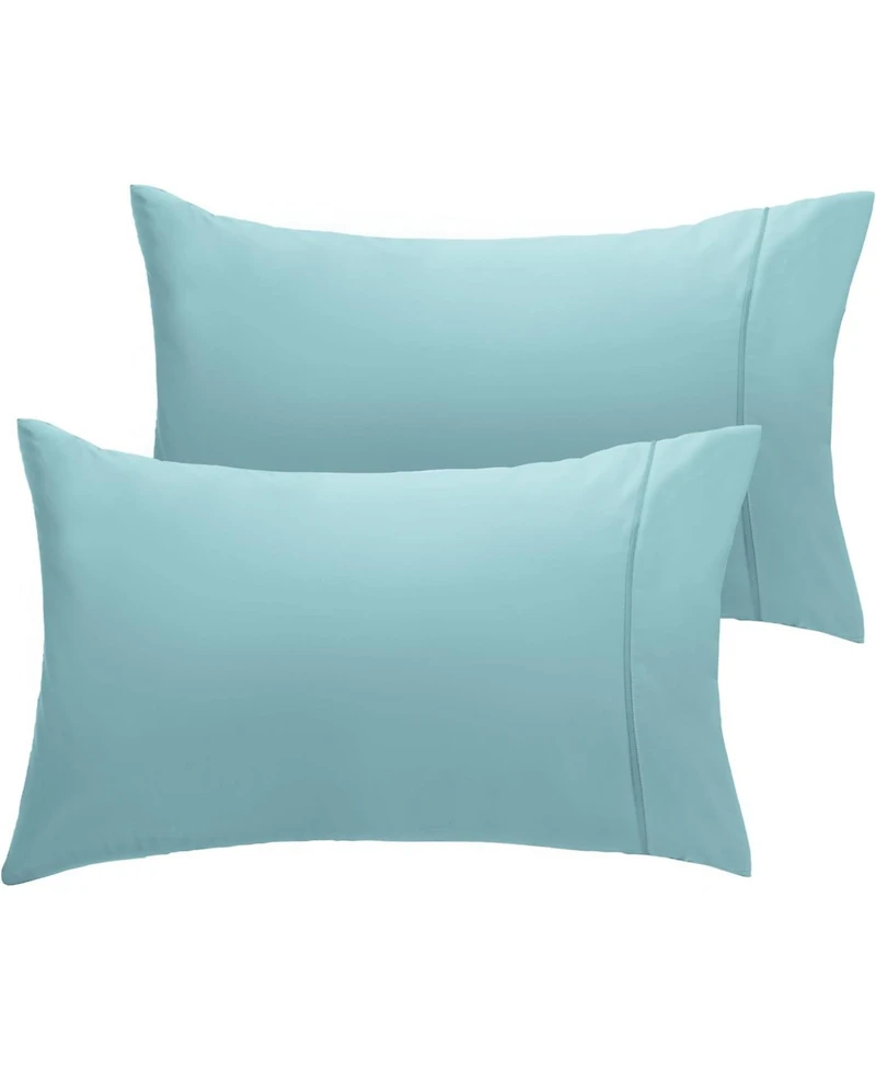 Queen 2PC Ultra Soft Silky Solid Performance Pillowcase Set
