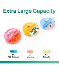 Sukuos Weekly Pill Organizer 7 Day 2 Times a