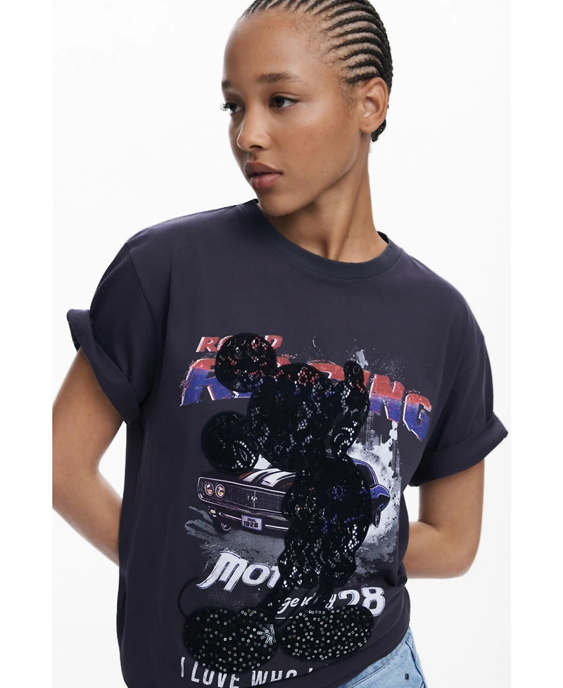 Desigual Women's Mickey car T-shirt