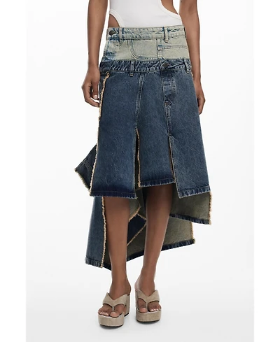 Desigual Women's Long skirt with double waistband