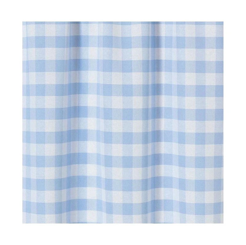 Kate Aurora Country Farmhouse Living Blue Plaid Gingham 3 Pc Kitchen Curtain Tier And Valance Set