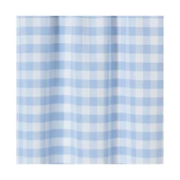 Kate Aurora Country Farmhouse Living Blue Plaid Gingham 3 Pc Kitchen Curtain Tier And Valance Set