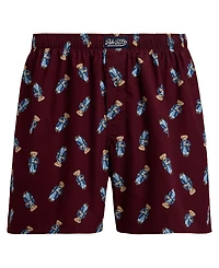 Polo Ralph Lauren Men's Holiday Bear Printed Woven Single-Button Fly Boxers
