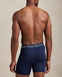 Polo Ralph Lauren Men's 3-Pack Cooling Microfiber Elastic Waist Boxer Briefs