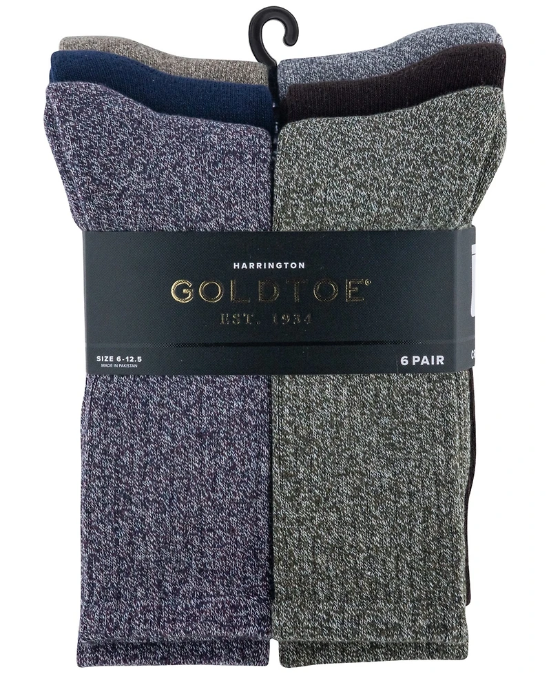 Gold Toe Men's 6-Pack Casual Harrington Socks