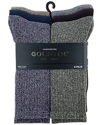 Gold Toe Men's 6-Pack Casual Harrington Socks