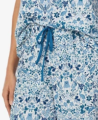 Cuddl Duds Women's Short Sleeve Cropped Pajama Set