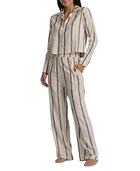 Tommy Hilfiger Women's Long Sleeve Top and High-Waist Pant Set