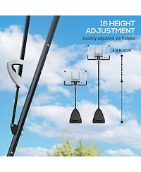 Soozier Portable Basketball Hoop, 5-10' Height Adjustable Basketball Goal