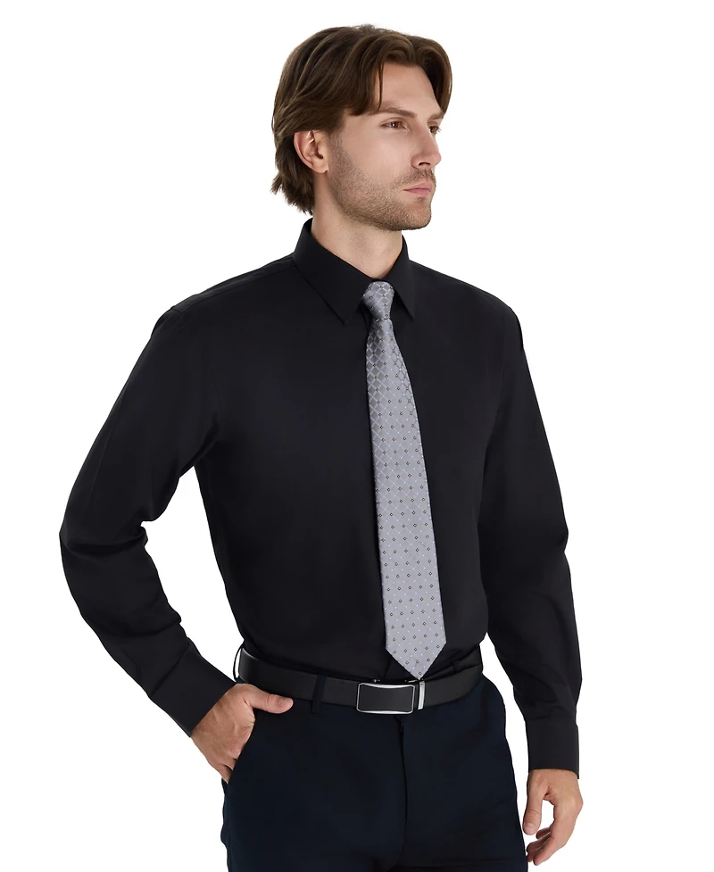 Club Room Men's Regular Fit Solid Dress Shirt, Macy's Exclusive