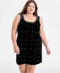 On 34th Trendy Plus Rhinestone-Embellished Mini Dress, Macy's Exclusive