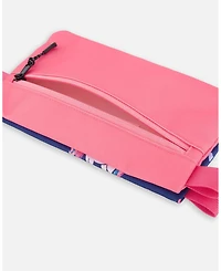 Deux par Deux Girl Double Pencil Case Navy Unicorn Print - Toddler|Child