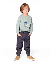 Deux par Boy Long Sleeve Cotton Jersey Tee Jade Green - Toddler|Child
