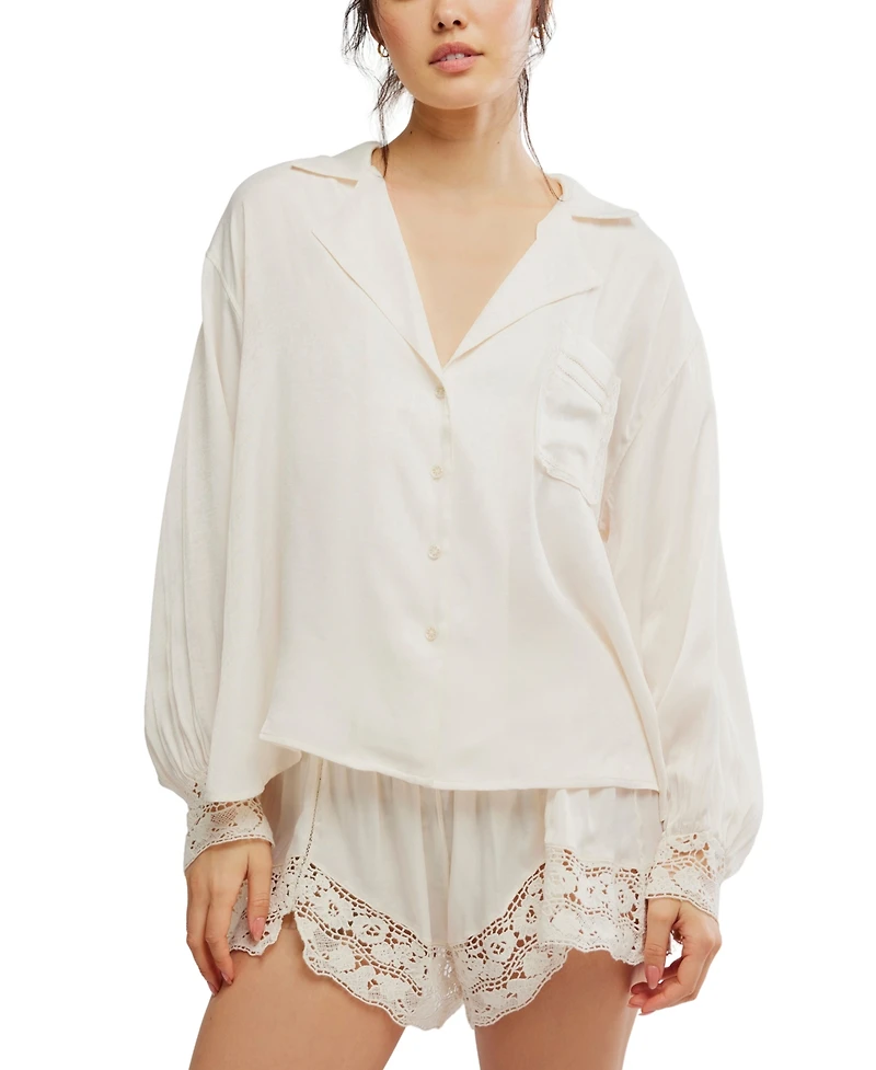 Free People Women's Midnight Muse Long Sleeve Sleepshirt