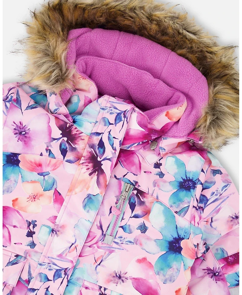 Deux par Girl Two-Piece Play Snowsuit Turquoise Blue - Toddler|Child
