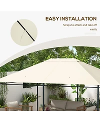 Outsunny 10' x 13' Gazebo Canopy Replacement Roof for 84C-116, Light