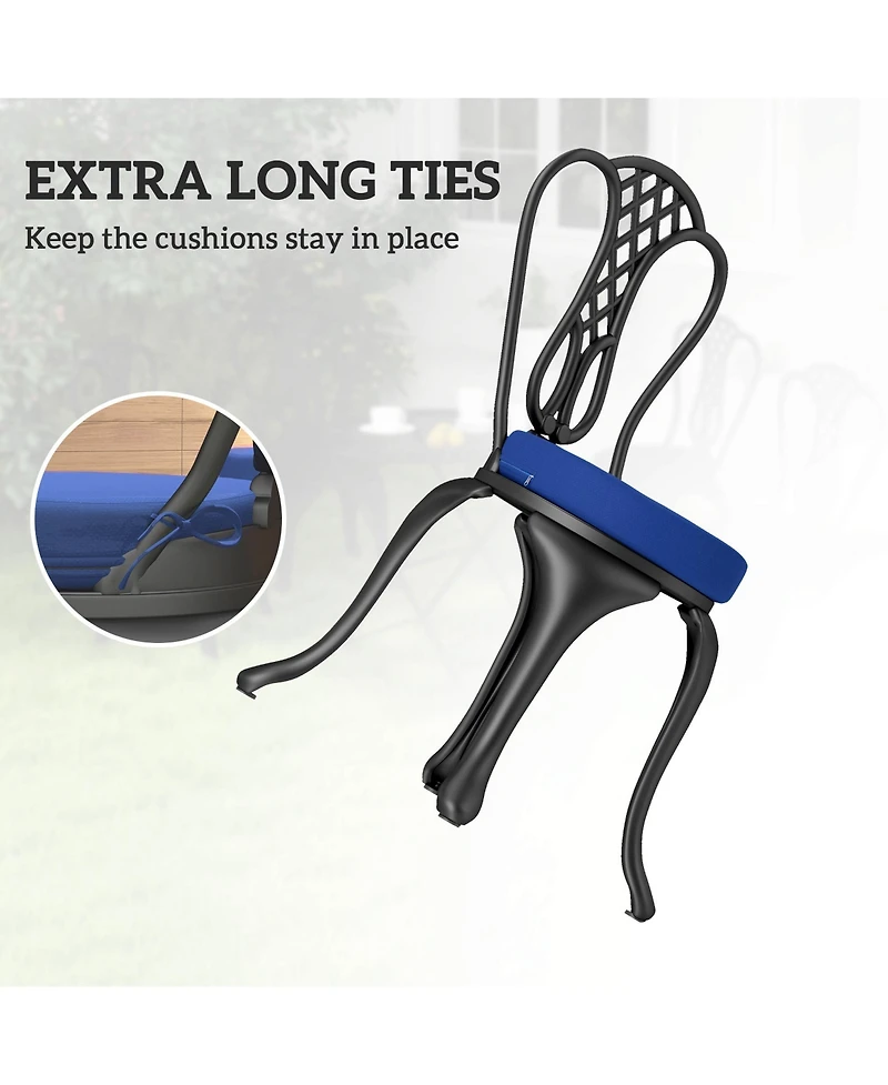 Outsunny Outdoor Chair Cushions Set of 4 Round Seat