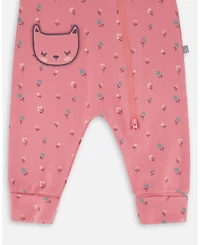 Deux par Deux Baby Girls Cotton Zipped Romper Pink Floral