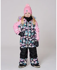 Deux par Girl One-Piece Play Snowsuit Smiley Face - Toddler|Child