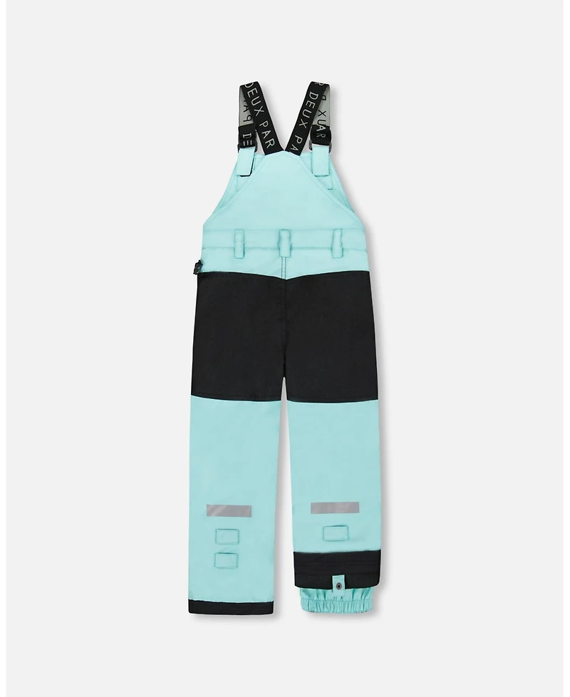 Deux par Toddler Girls Solid Play Overall Snow Bib Turquoise Blue - Toddler|Child