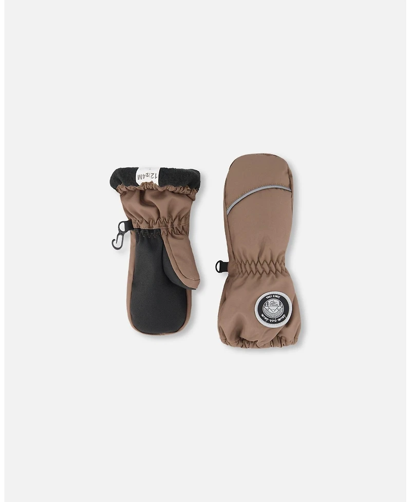 Deux par Deux Baby Boy Winter Mittens Play Taupe - Baby