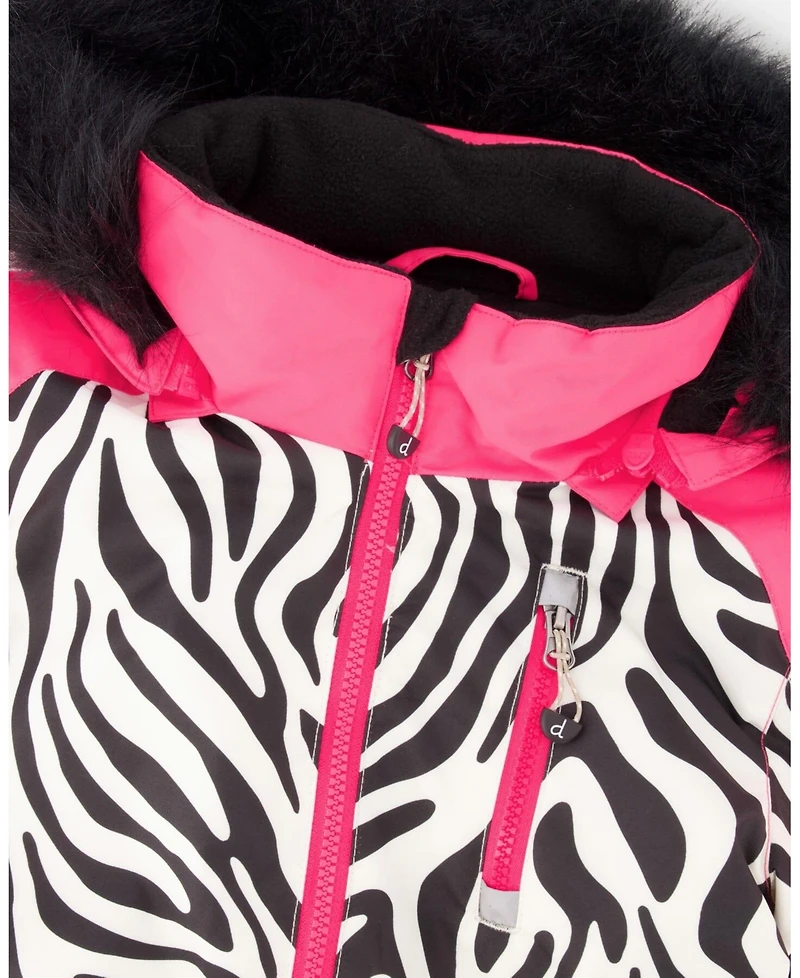 Deux par Girl One-Piece Play Snowsuit Zebra Print - Toddler|Child